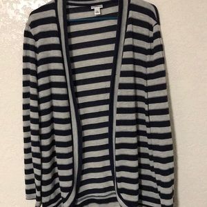 Navy blue and grey cardigan